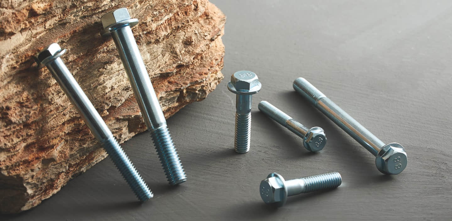 DIN6921 Blue-White Zinc Plated Hexagon Head Flange Bolt