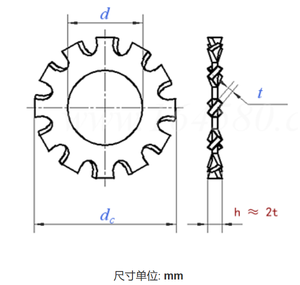 ​External Tooth Lock Washer (DIN 6797A / GB 861.2)   